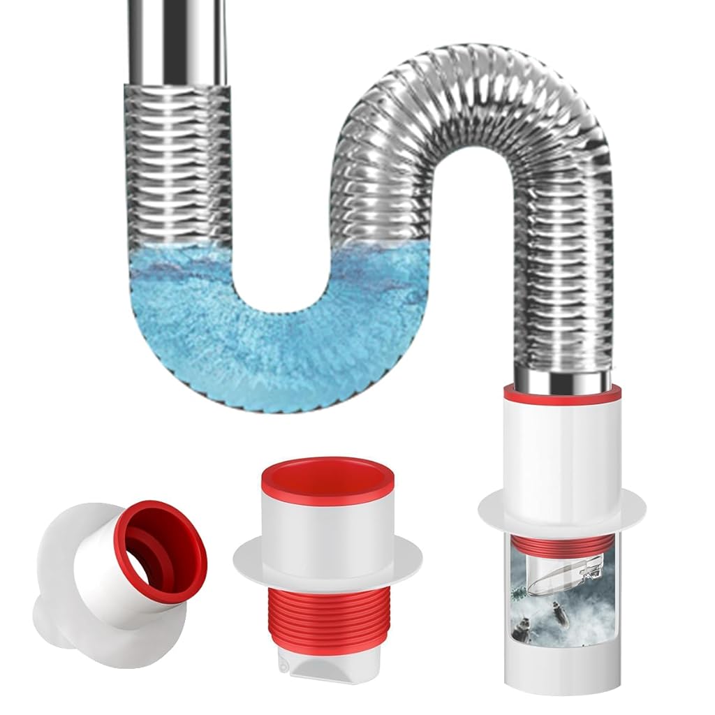 Serplex 2Pcs Sink Drain Pipe Kit Anti-Odor Bathroom Sink Drain Pipe Sink Drain Kit Kitchen Sink Drain Pipe Tube Replacement for 32mm Caliber Serplex 2Pcs Sink Drain Pipe Kit Anti-Odor Bathroom Sink Drain Pipe Sink Drain Kit Kitchen Sink Drain Pipe Tube Replacement for 32mm Caliber